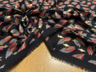 WOOLPEACH FOND NOIR MOTIF FEUILLAGE ROUGE ET DORÉ - My Little Coupon
