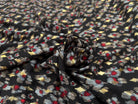 (Chute) WOOLPEACH FOND NOIR MOTIF FLEUR GRIS ET ROUGE AVEC DETAILS DORÉ - My Little Coupon