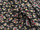 (Chute) WOOLPEACH FOND NOIR MOTIF FLEUR GRIS ET ROUGE AVEC DETAILS DORÉ - My Little Coupon
