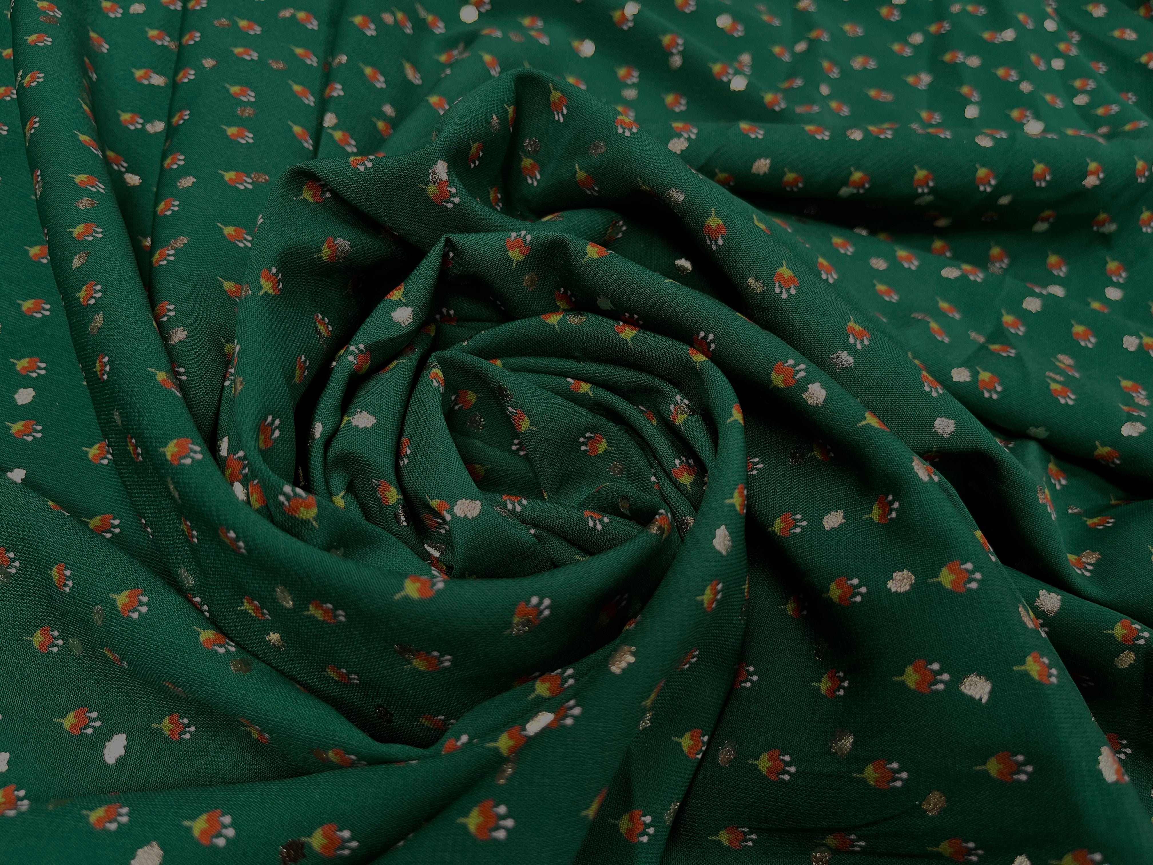 WOOLPEACH VERT PETIT FLEUR TACHE ARGENTÉE - My Little Coupon