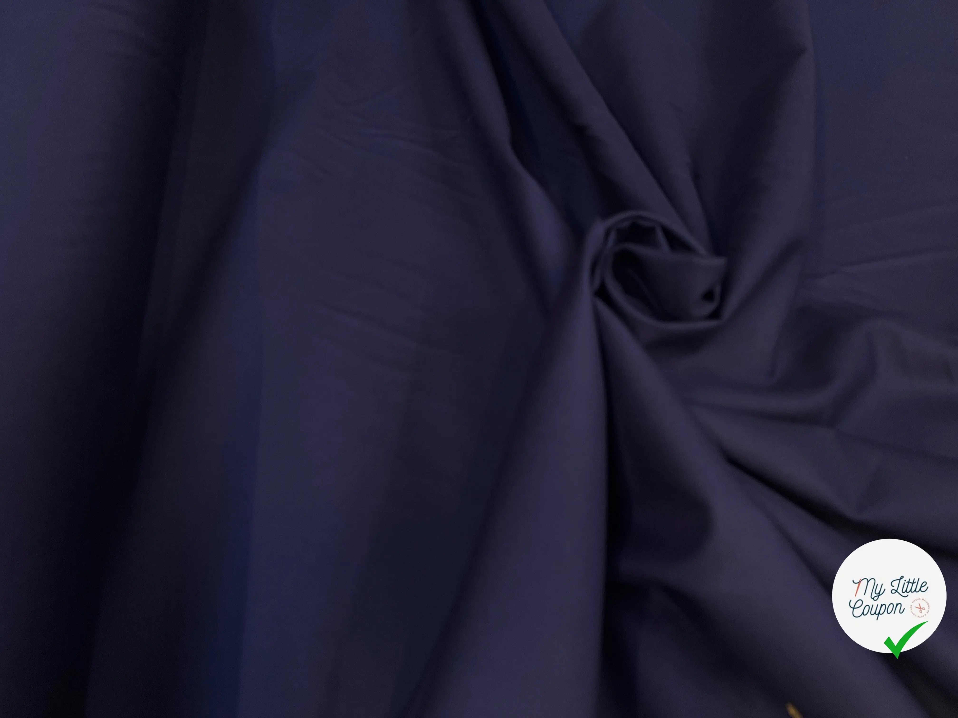 (Chute)GABARDINE DE COTON FINEMENT SERGÉ BLEU - My Little Coupon