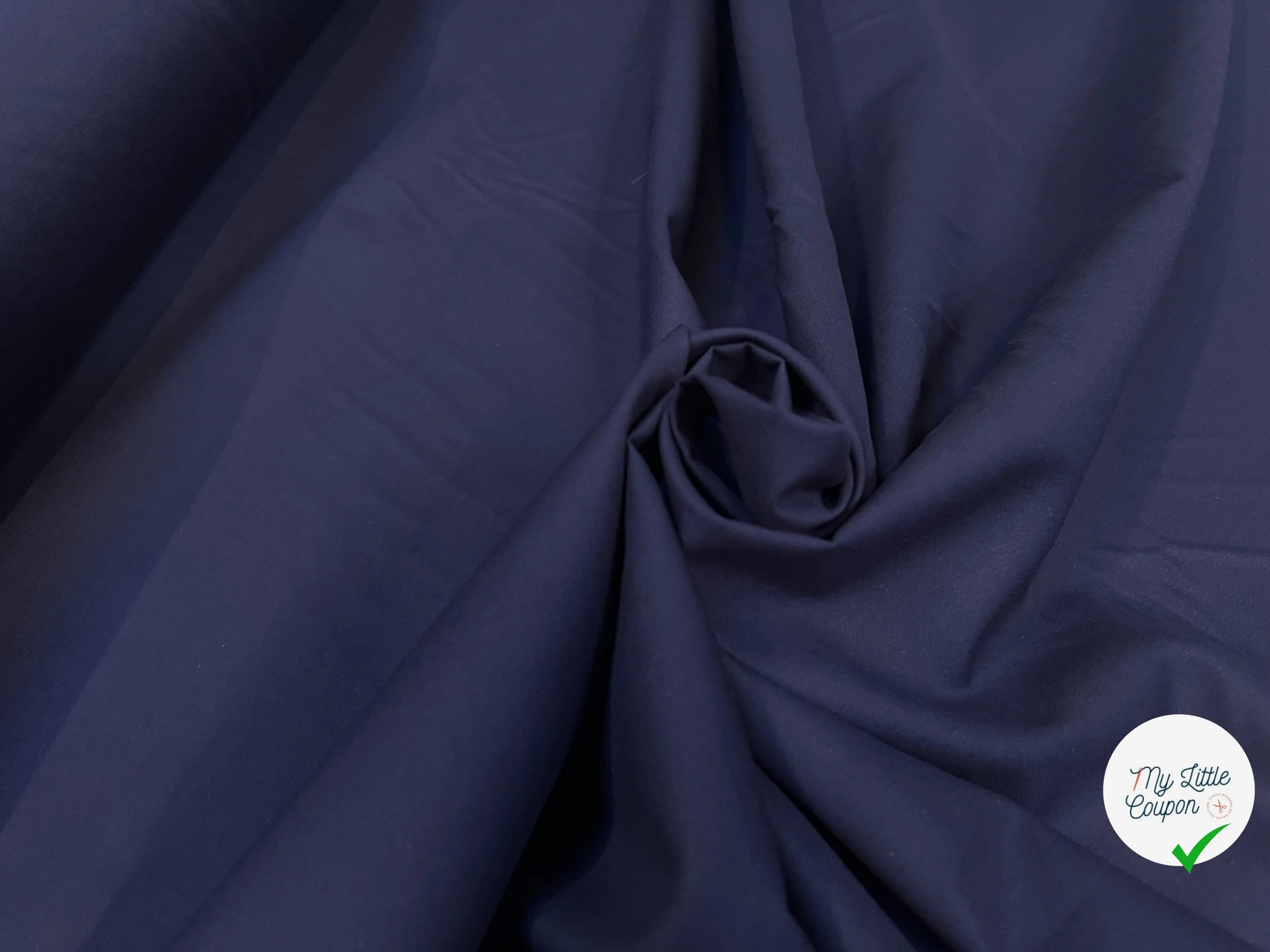 (Chute)GABARDINE DE COTON FINEMENT SERGÉ BLEU - My Little Coupon