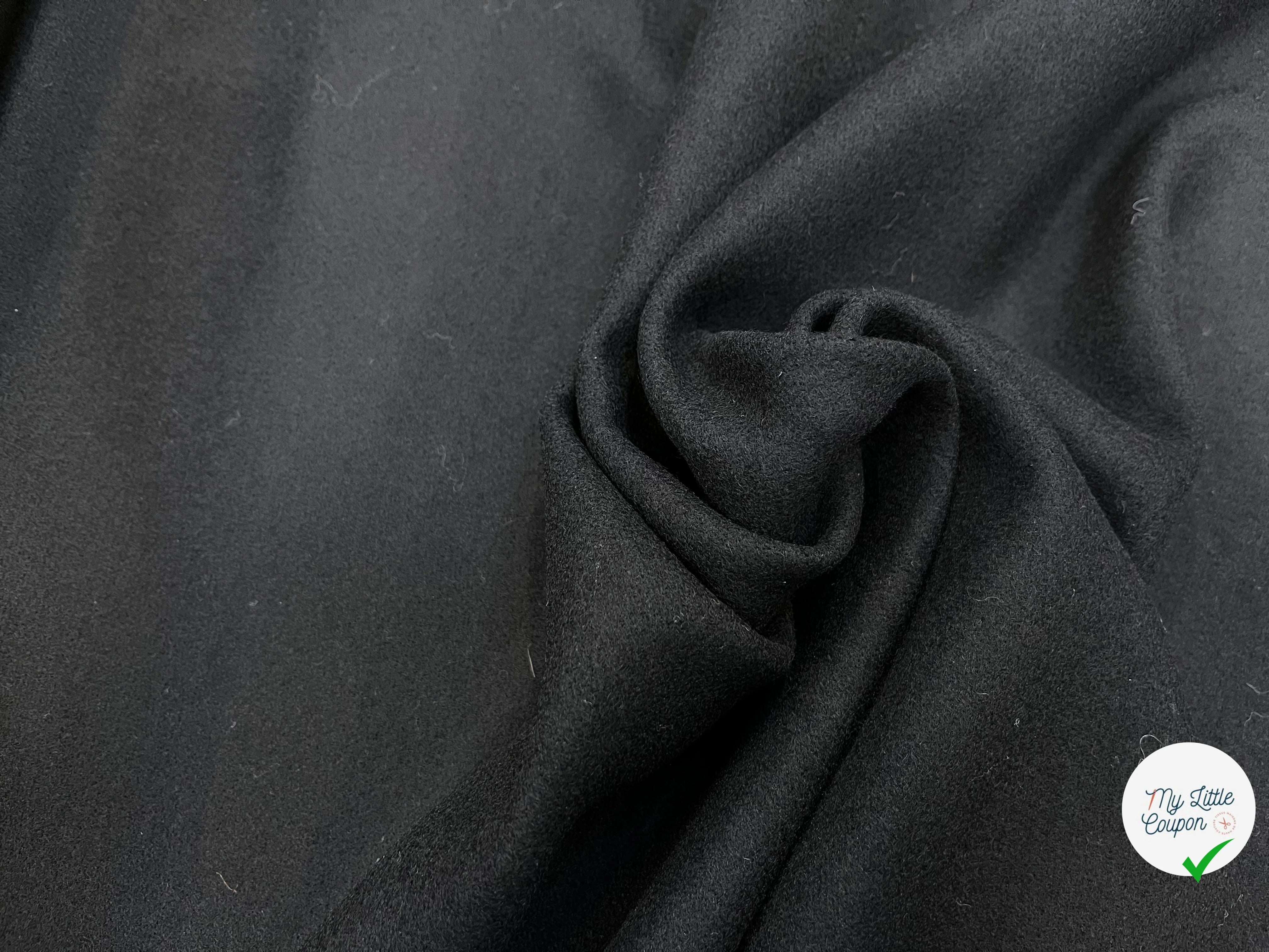 (Chute)LAINAGE MANTEAU NOIR 90% LAINE 160CM - My Little Coupon