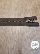 FERMETURE RIRI METAL SÉPARABLE 90CM VERT FONCÉ KAKI - My Little Coupon