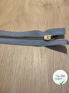 FERMETURE RIRI METAL SÉPARABLE 90CM BLEU - My Little Coupon