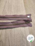 FERMETURE RIRI METAL NON SÉPARABLE DOUBLE CHEMINS 90CM VIOLET LAVANDE - My Little Coupon