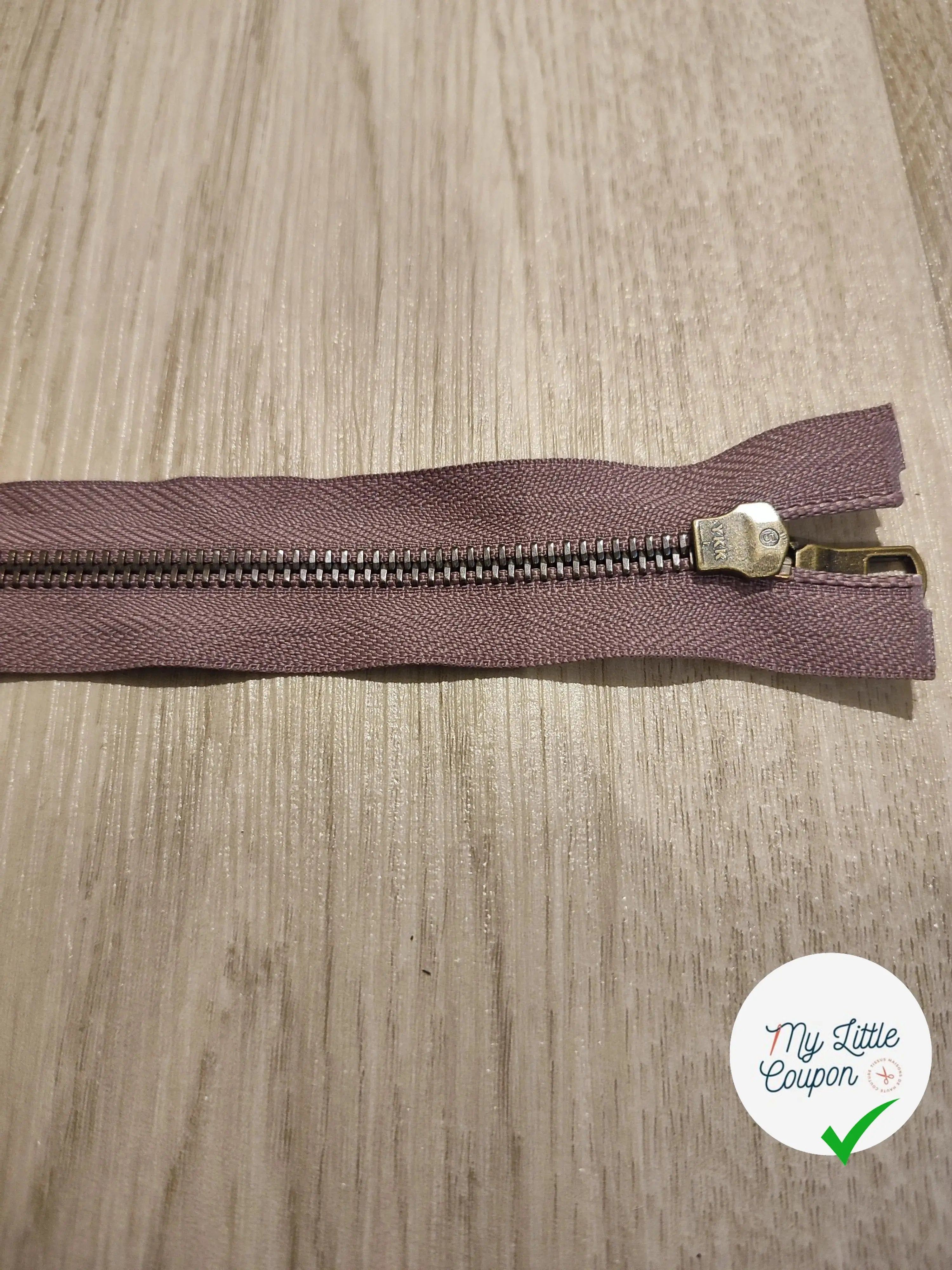 FERMETURE RIRI METAL SÉPARABLE 60CM VIOLET LAVANDE - My Little Coupon