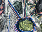 SATIN DE SOIE ITALIEN IMPRIMÉ CREATORE GEOMETRIQUE - My Little Coupon