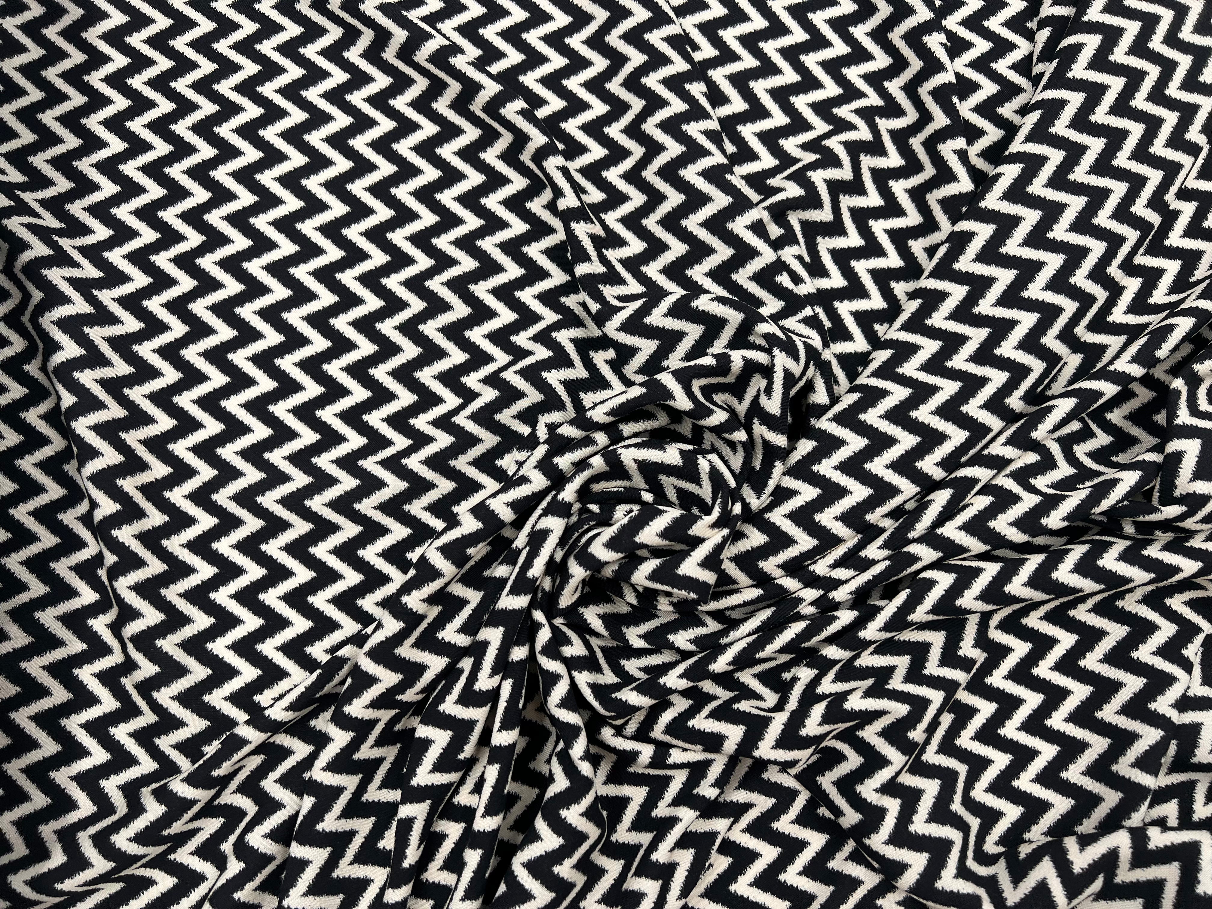 VISCOSE GÉOMÉTRIE CHIC NOIR MLC INTERN
