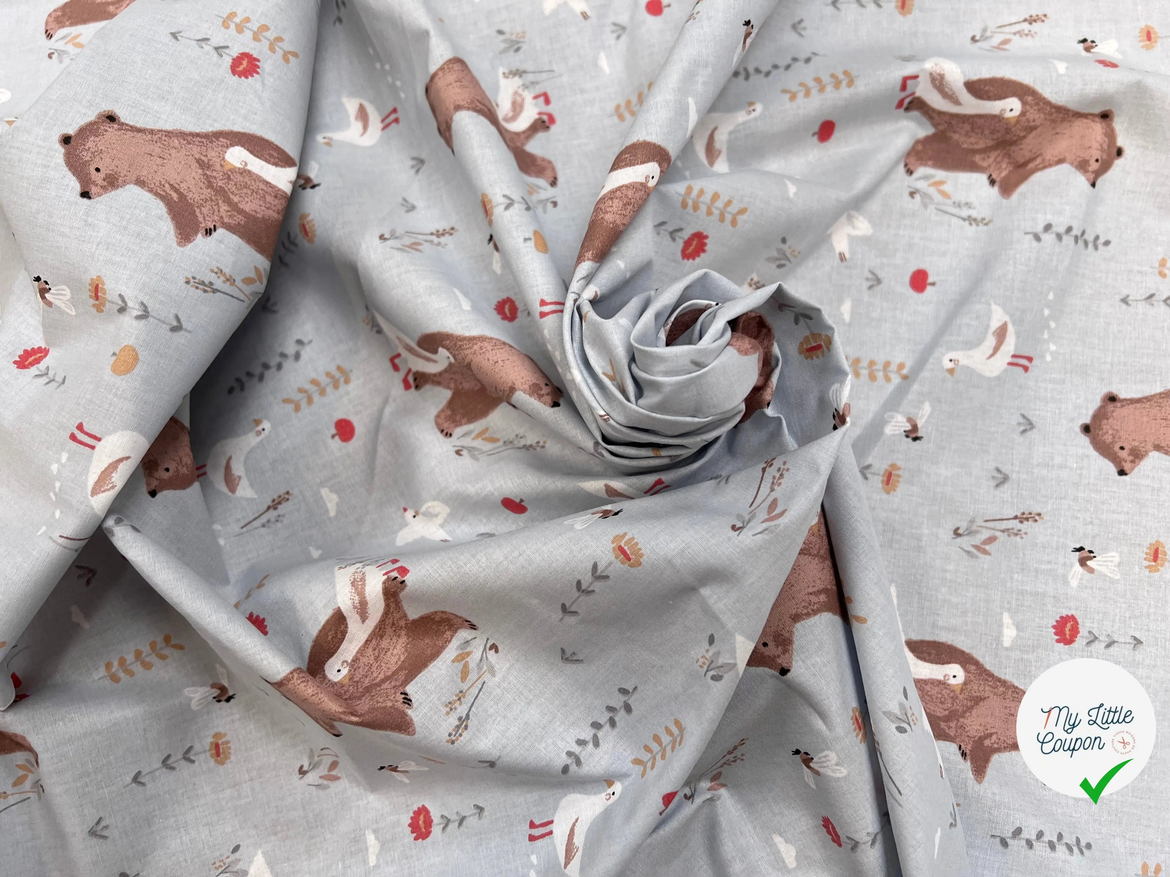 Coton Imprimé NOMINOE Vert / Marron - My Little Coupon
