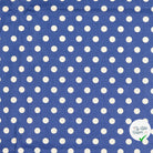 Cretonne de coton à pois bleu marine - My Little Coupon