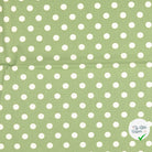 Cretonne de coton à pois pomme verte - My Little Coupon
