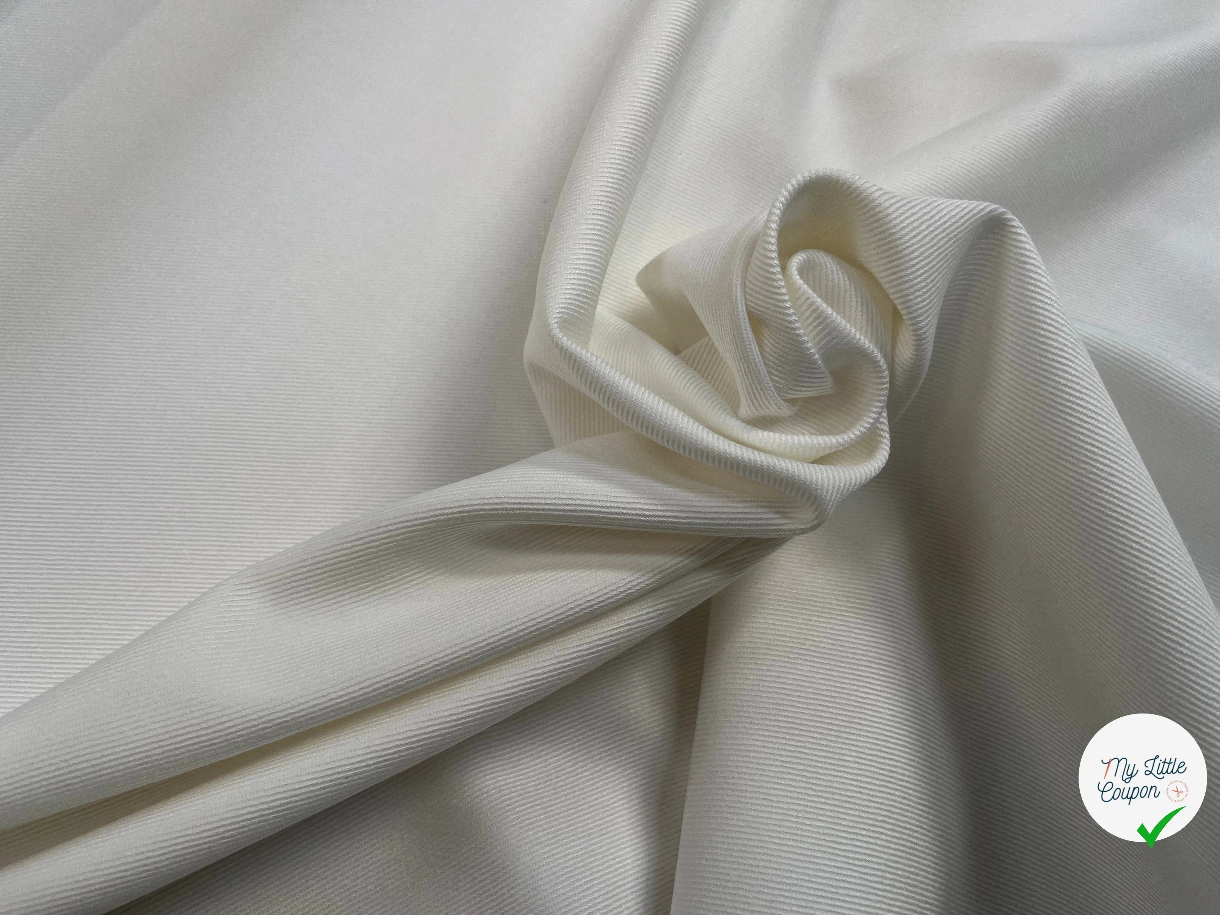 LIGHTLY DISTRESSED WHITE DENIM 145CM - My Little Coupon