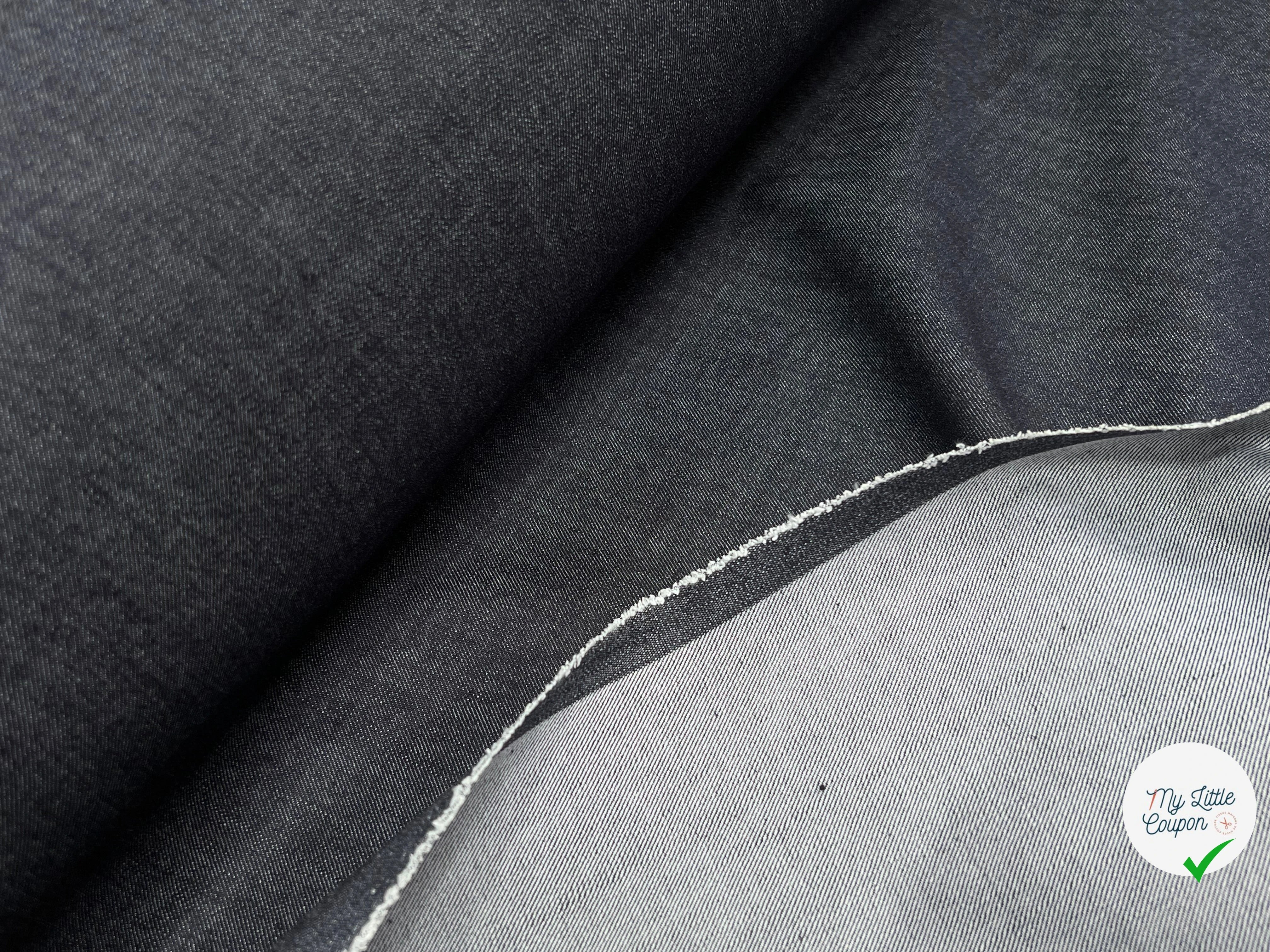 DENIM BLEU ARDOISE 97% COTON - My Little Coupon