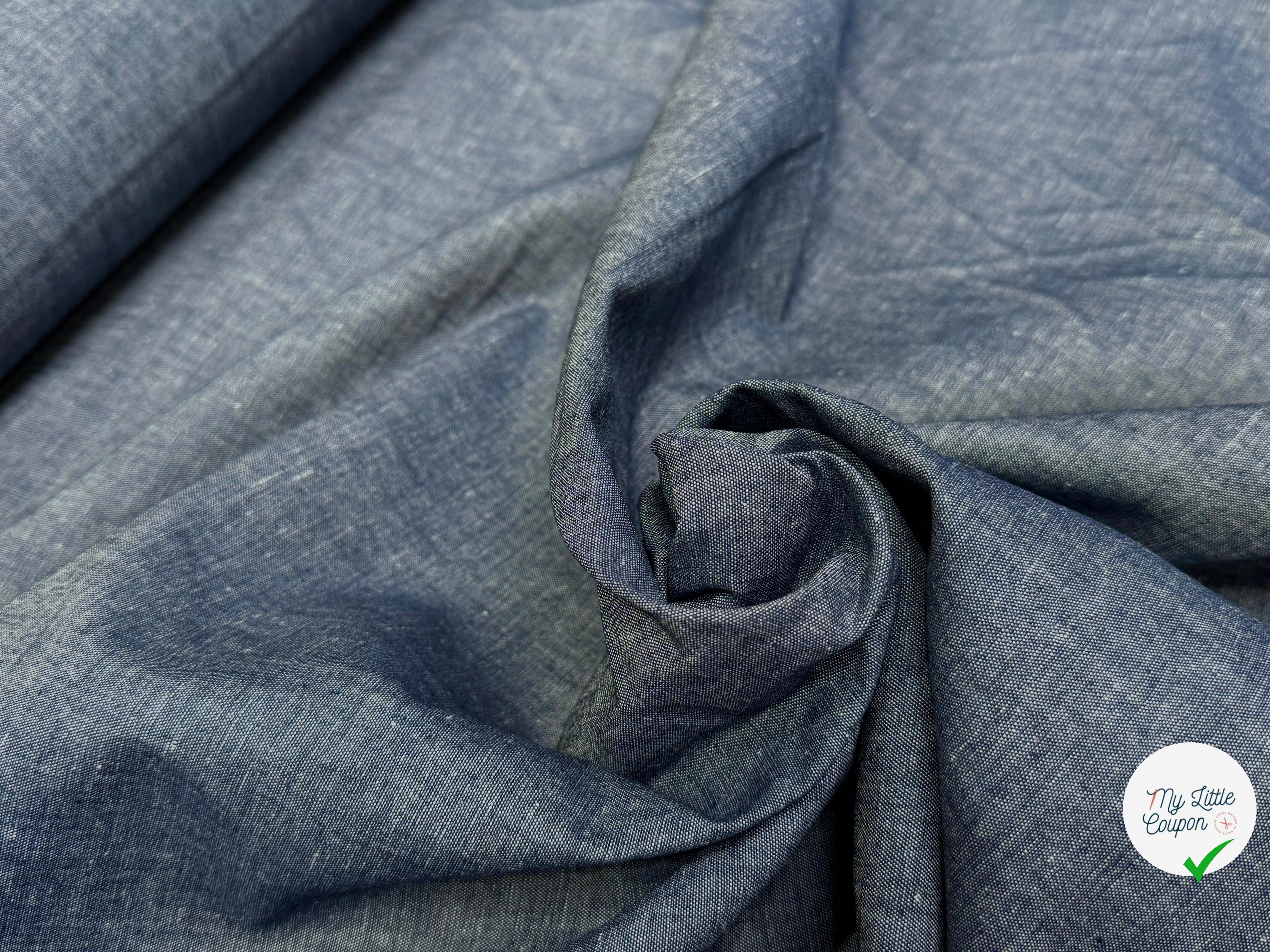 DENIM BLEU GRIS 100% COTON - My Little Coupon