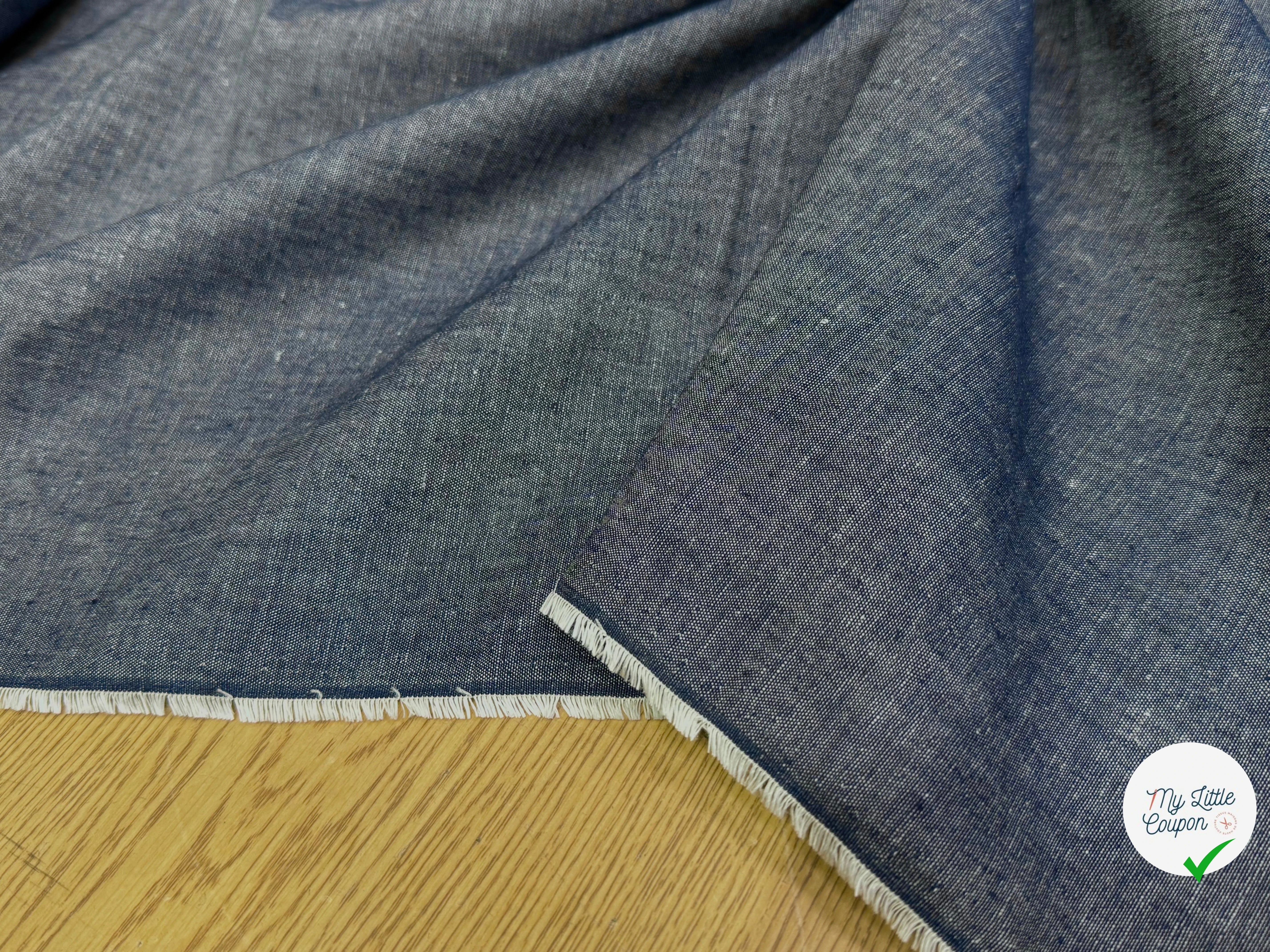 DENIM BLEU GRIS 100% COTON - My Little Coupon