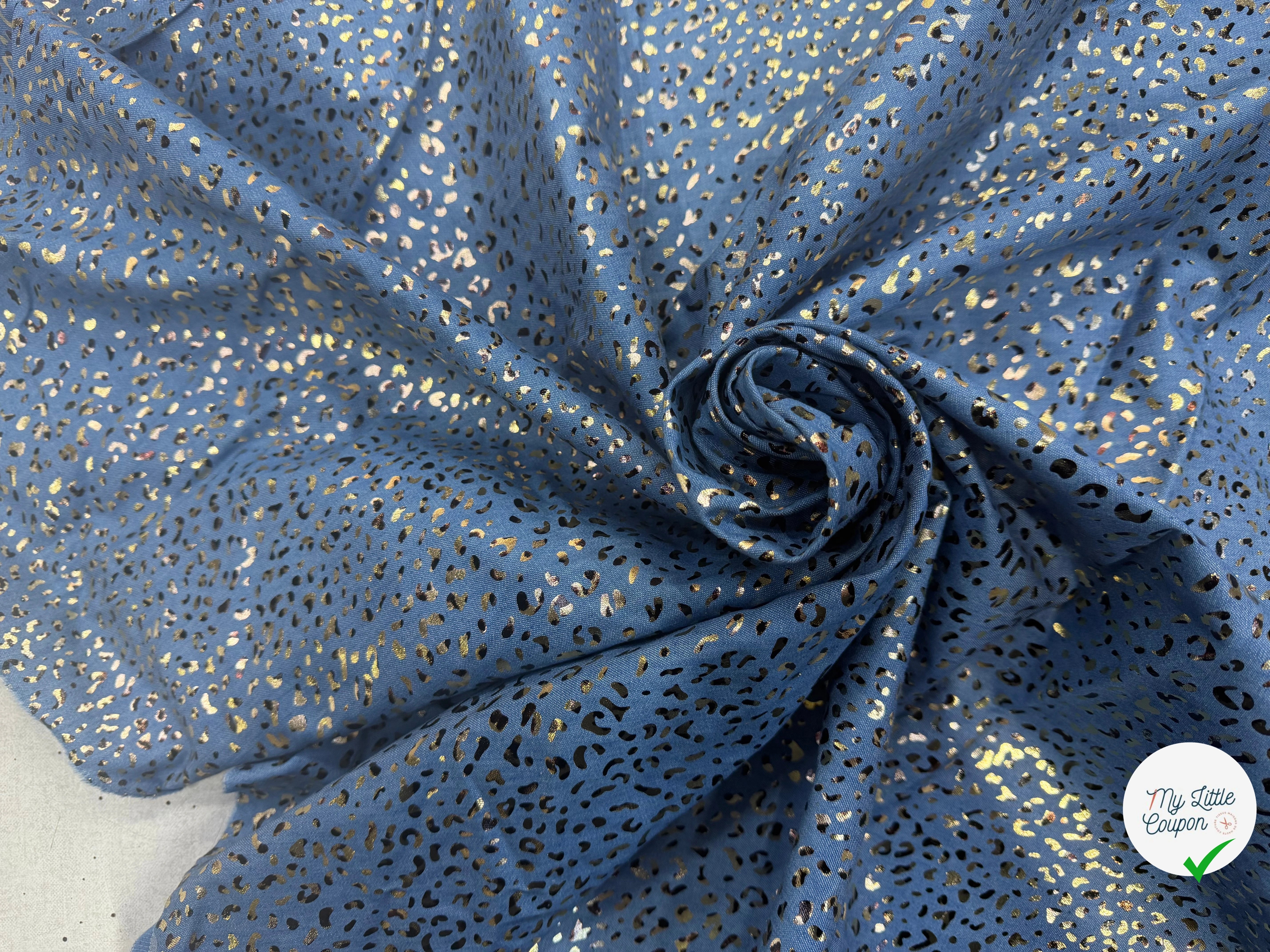 DENIM COTON  FOIL LEOPARD 1 - My Little Coupon