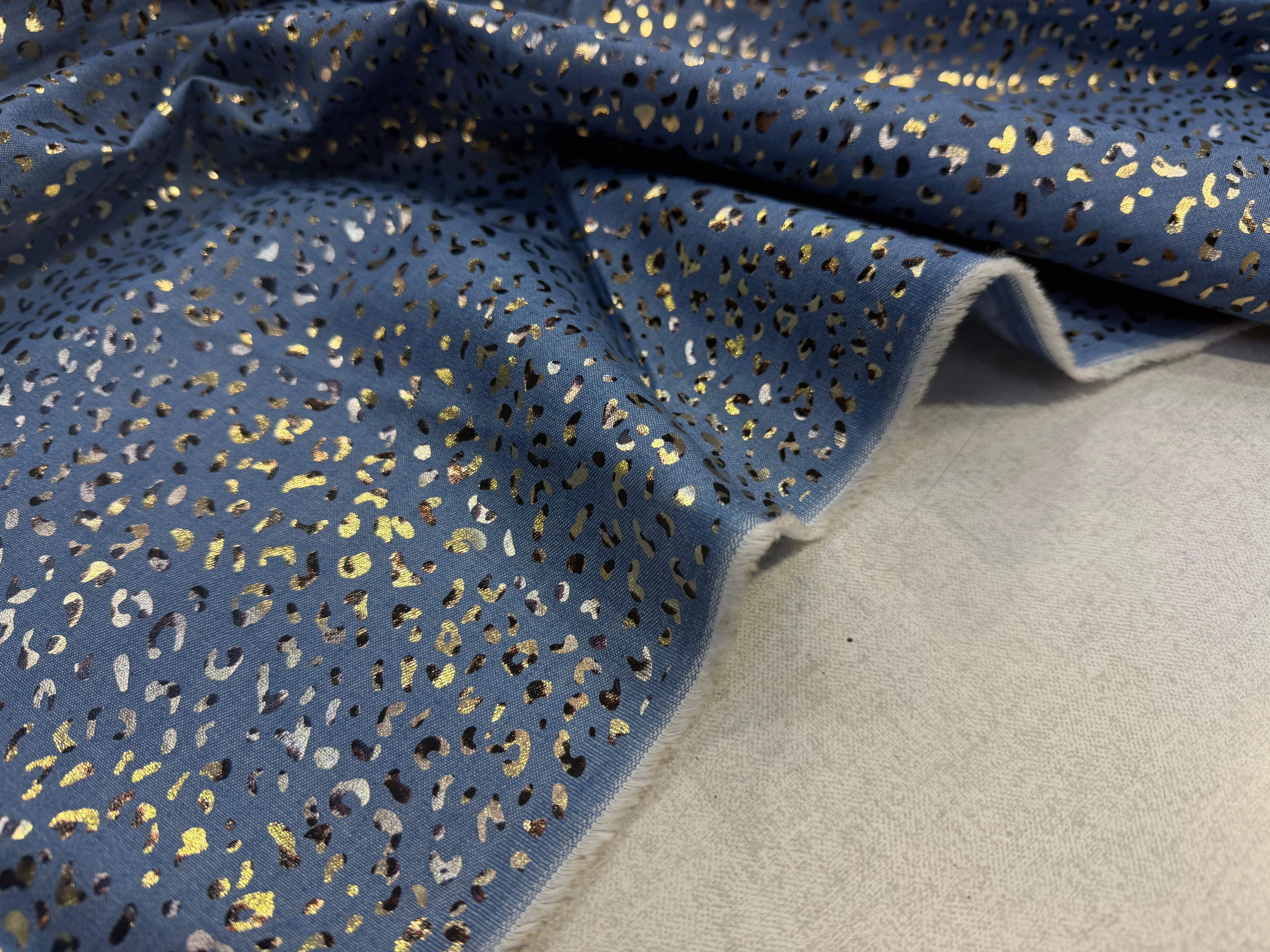 DENIM COTON  FOIL LEOPARD 1 - My Little Coupon