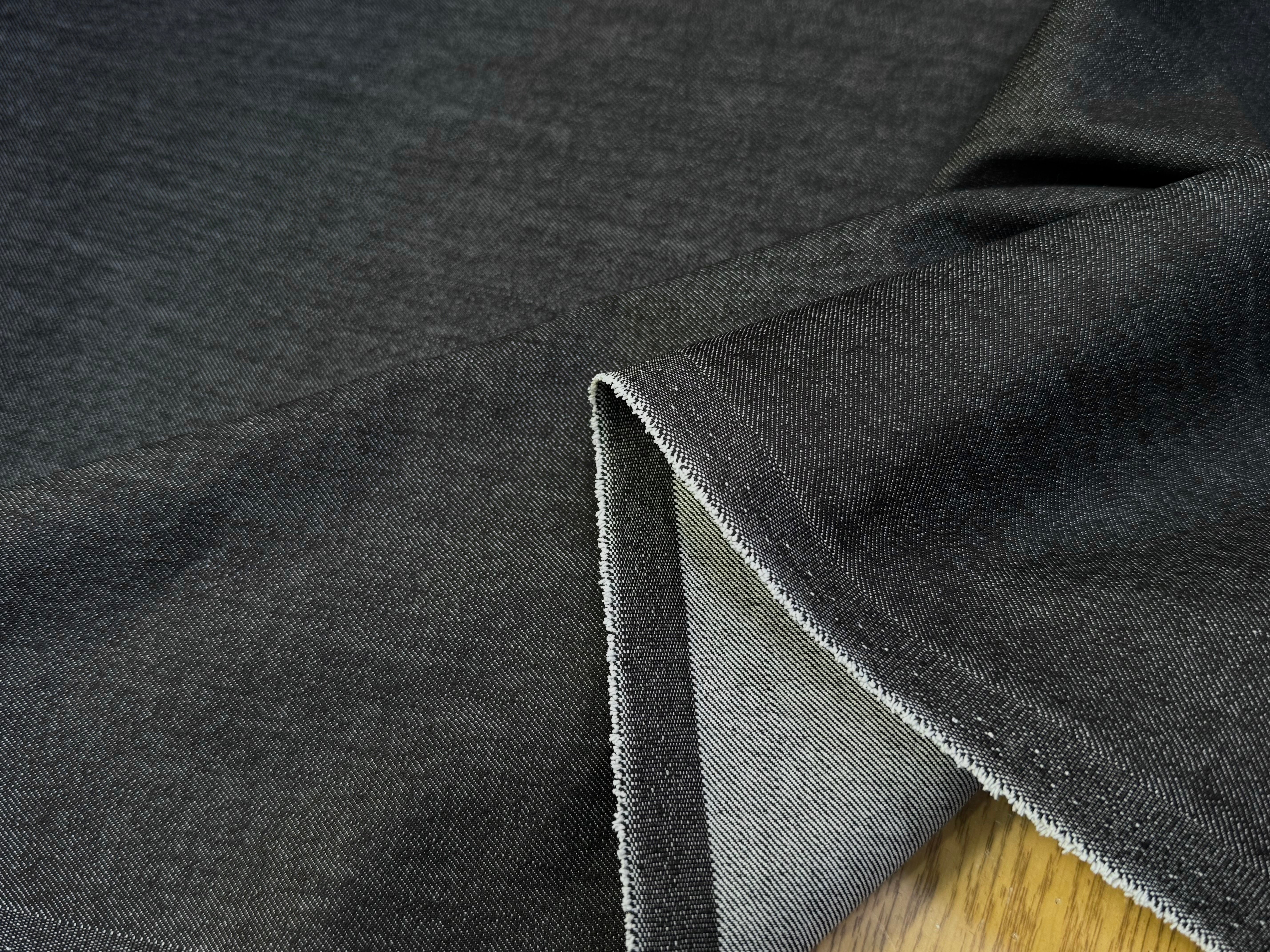 DENIM COTON NOIR ANTHRACITE LÉGÈREMENT STRETCH 78% COTON - My Little Coupon