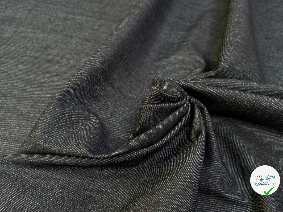 DENIM COTON NOIR ANTHRACITE LÉGÈREMENT STRETCH 78% COTON - My Little Coupon