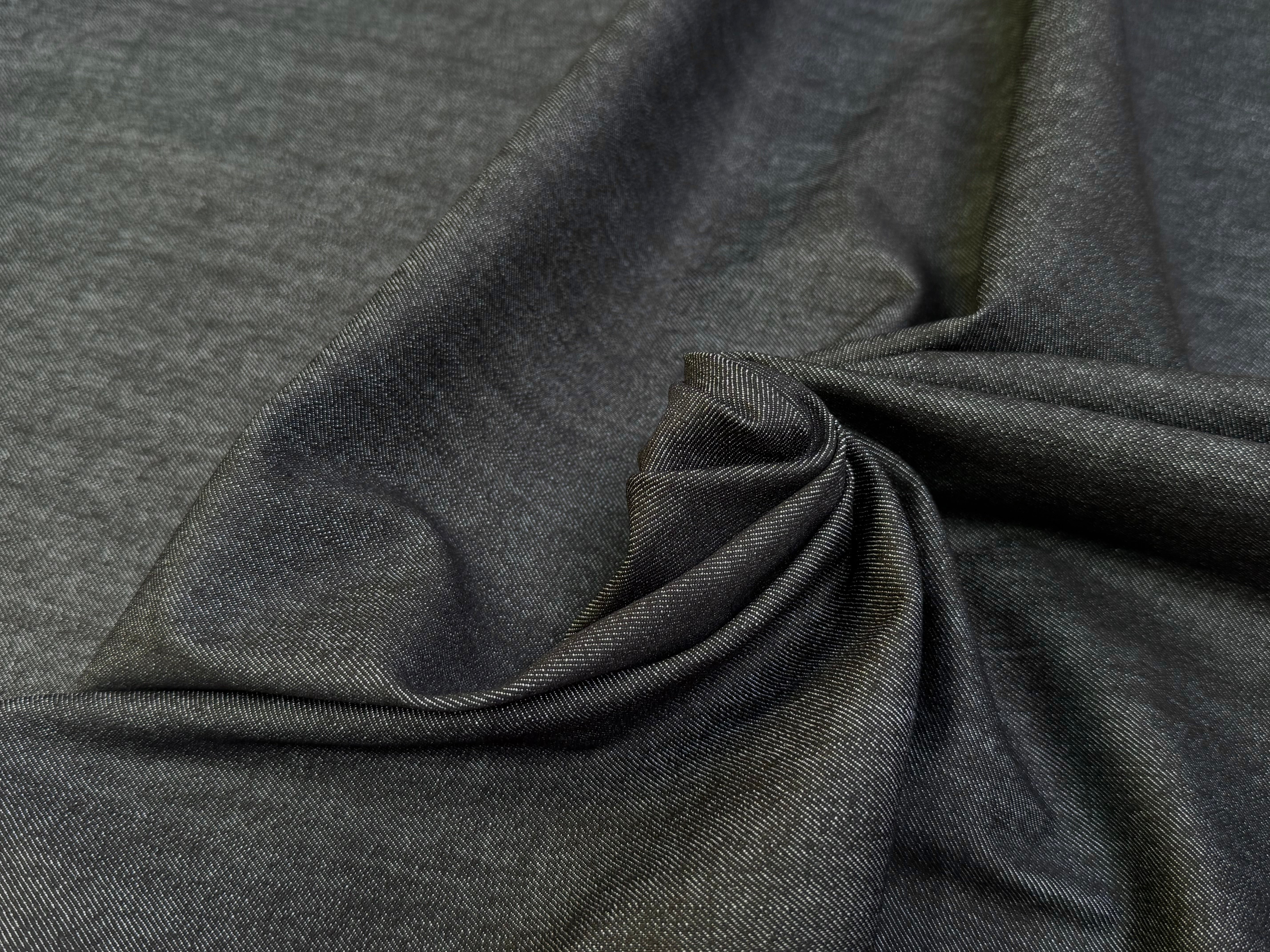DENIM COTON NOIR ANTHRACITE LÉGÈREMENT STRETCH 78% COTON - My Little Coupon