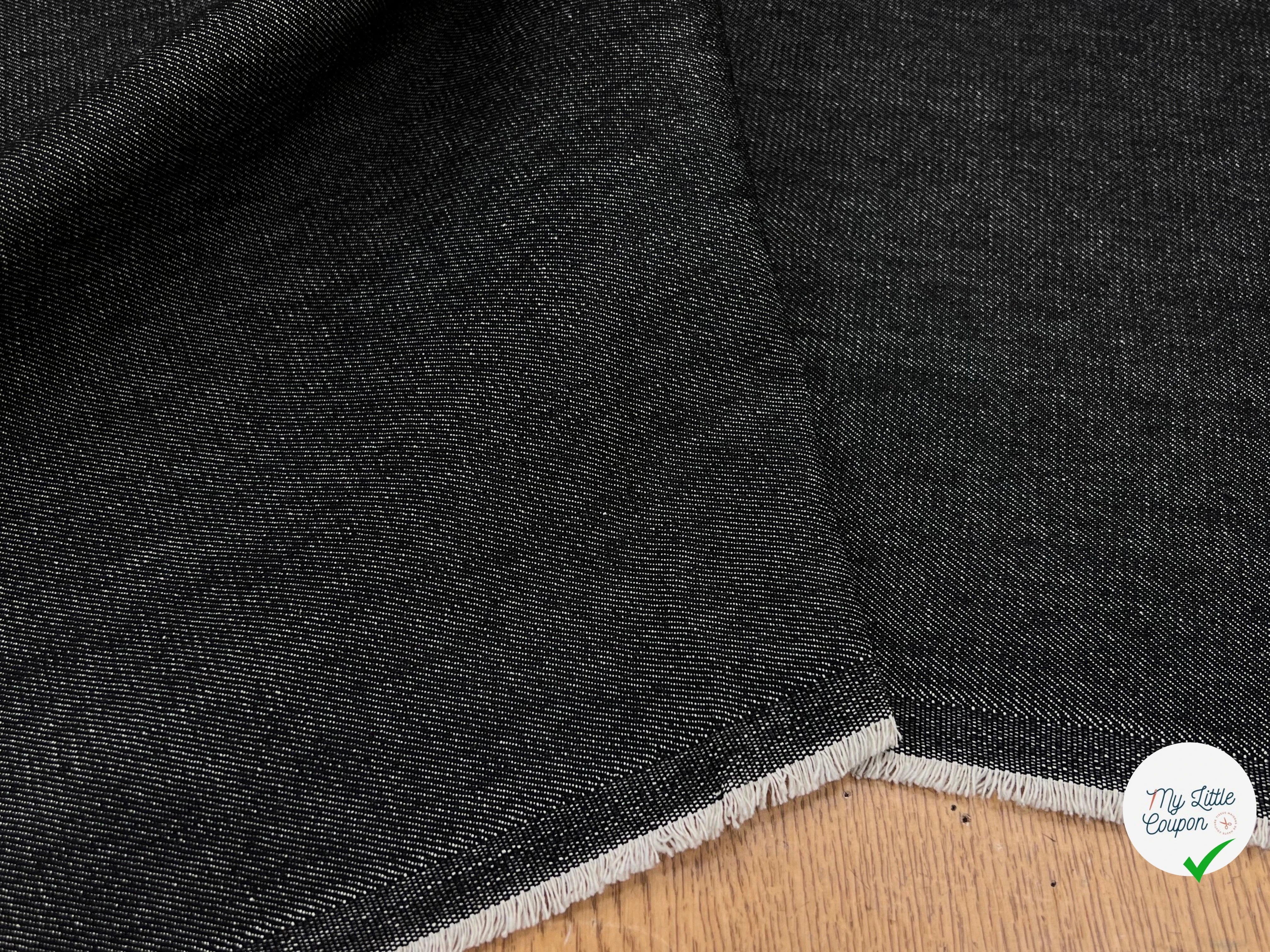 DENIM PRESTIGE SANMERO BLACK 100% COTON - My Little Coupon