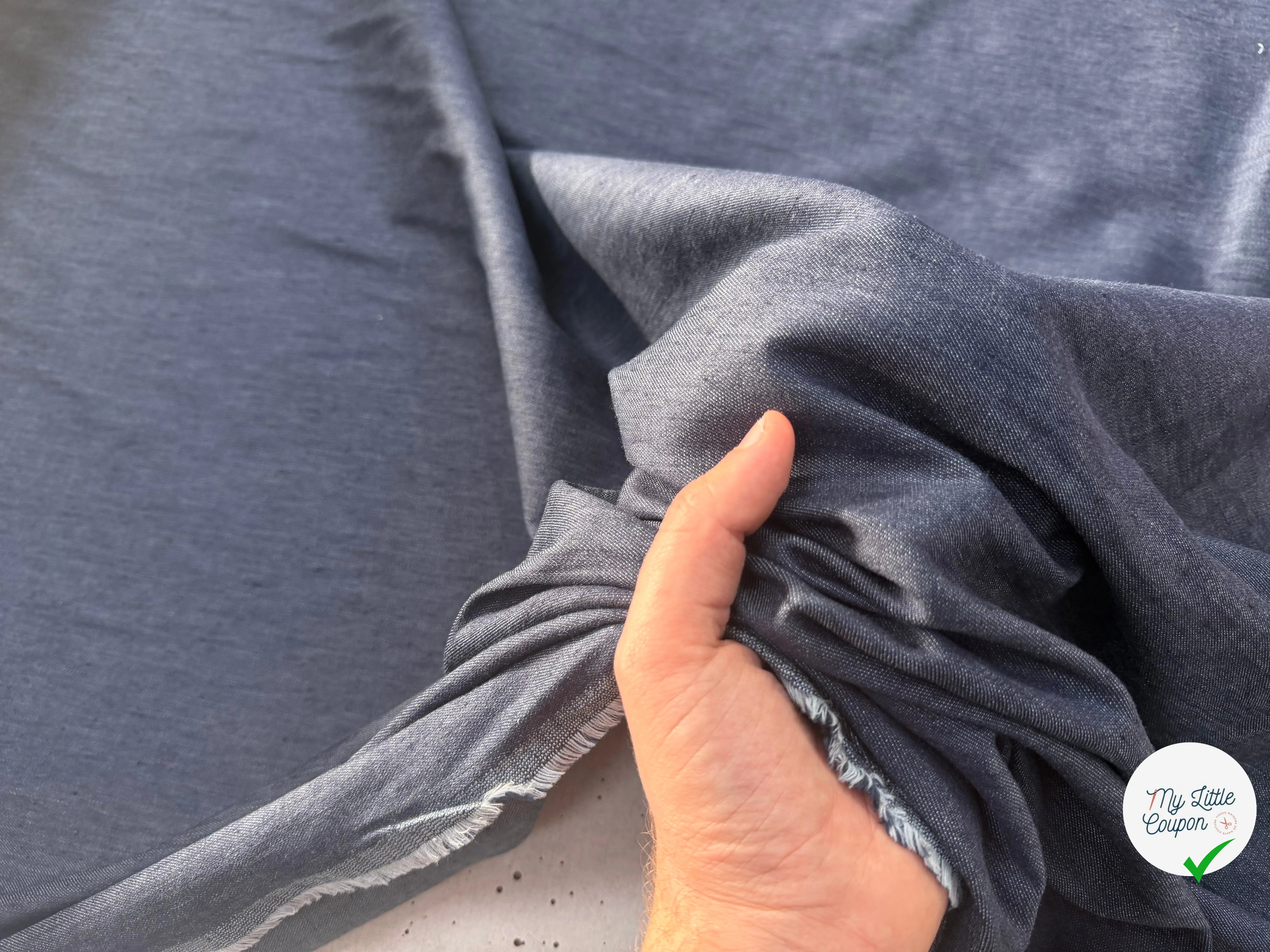 DENIM STRETCH BLEU 135 COTON - My Little Coupon