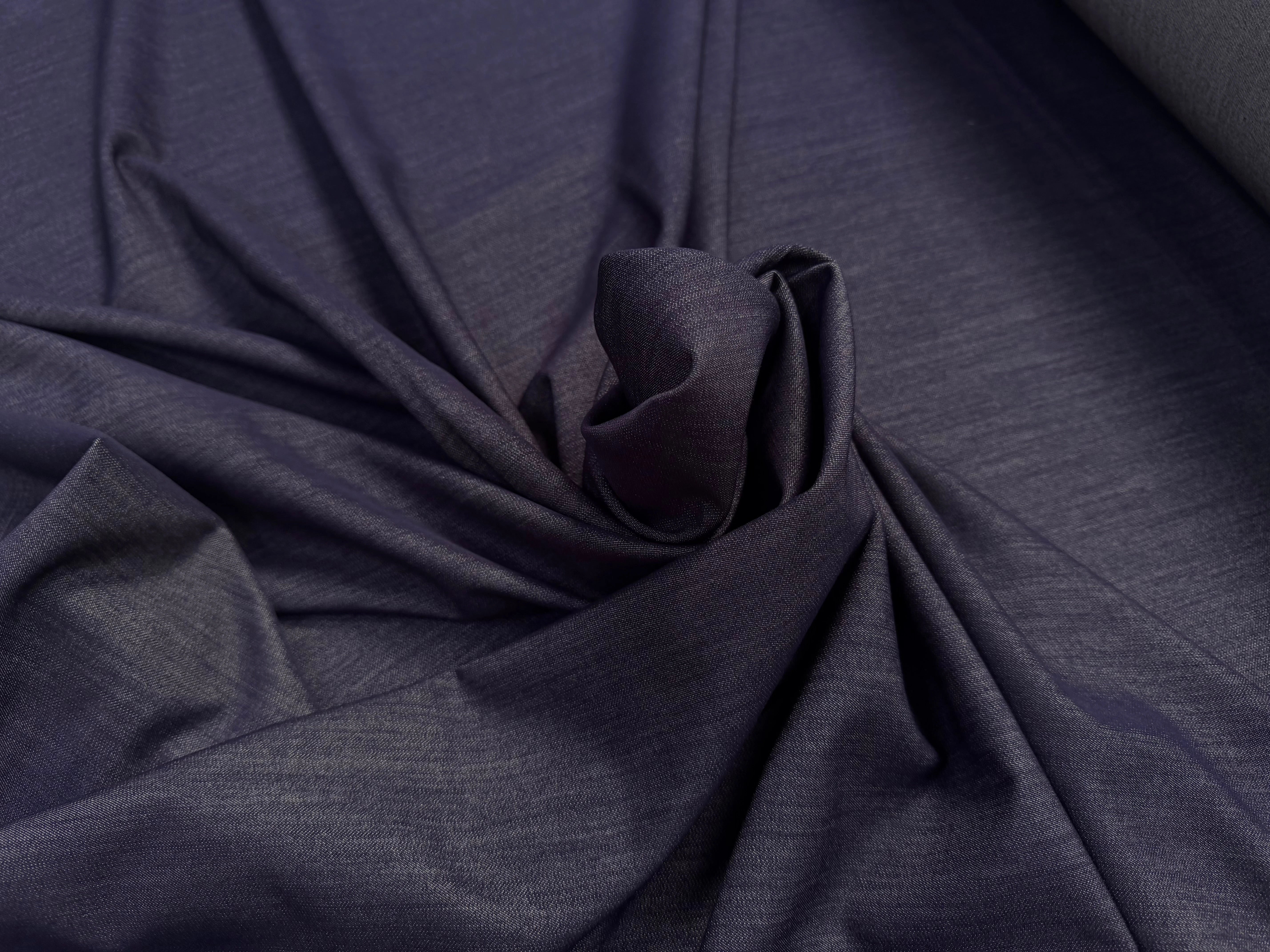 DENIM STRETCH POLYVISCOSE NAVY - My Little Coupon