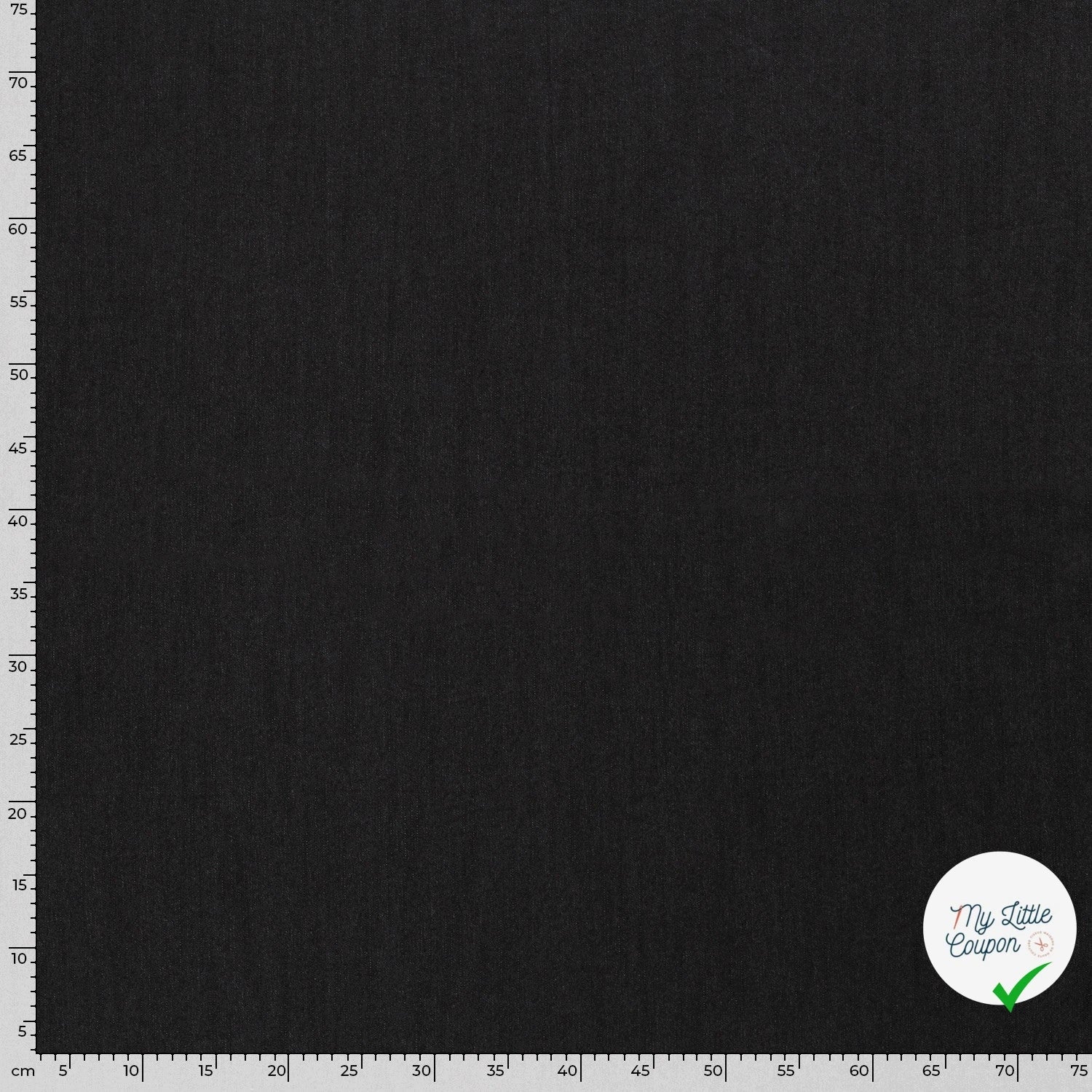 DENIM STRETCH SLUB NOIR 65% COTON - My Little Coupon