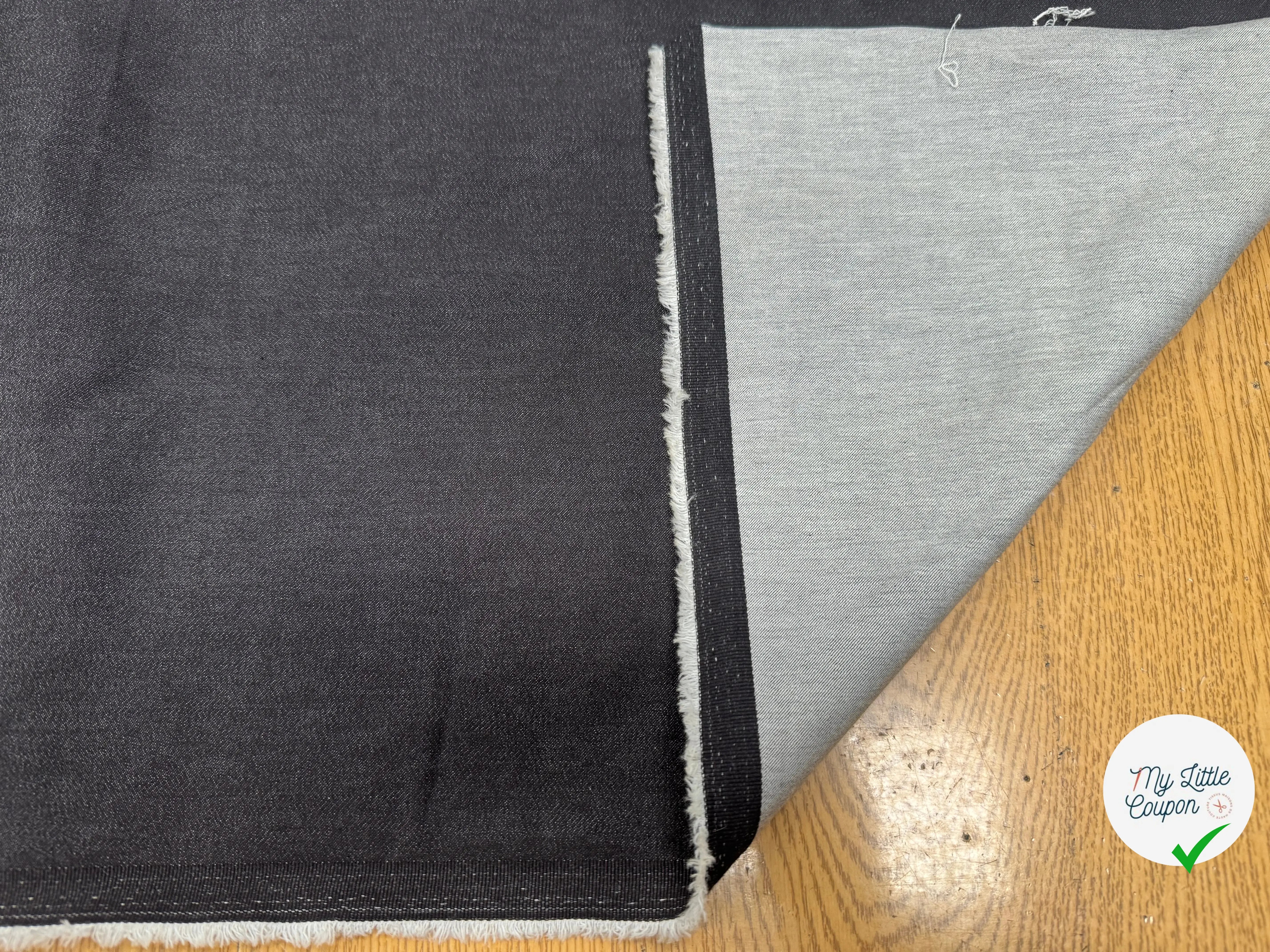 DENIM UNI NOIR ULTRA STRETCH - My Little Coupon