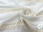 DENTELLE À BASE LOSANGE SUR CRÊPE - My Little Coupon - tissu - coudre