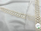 DENTELLE À BASE LOSANGE SUR CRÊPE - My Little Coupon - tissu - coudre