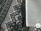 DENTELLE BAROQUE NOIRE CONTRECOLLÉ DE MESH NID D'ABEILLE - My Little Coupon - tissu - coudre