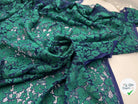 DENTELLE BLUE AND GREEN GARDEN - My Little Coupon - tissu - coudre
