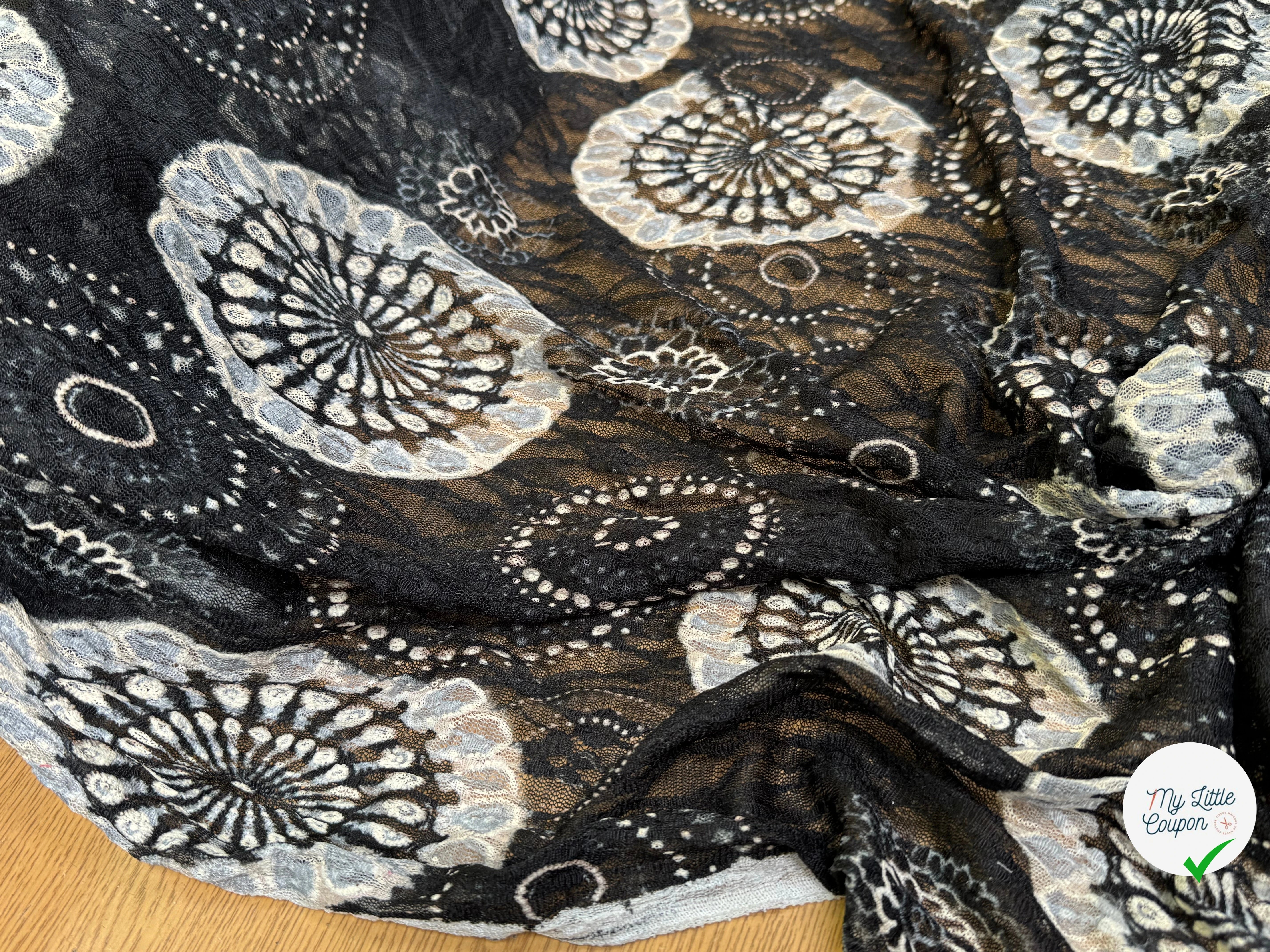 DENTELLE COQUILLAGE ÉCRU NOIR - My Little Coupon