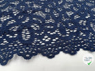 DENTELLE ÉLASTIQUE GRANDE LARGEUR BLEU MARINE - My Little Coupon - tissu - coudre