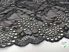 DENTELLE ÉLASTIQUE GRANDE LARGEUR NOIR OR - My Little Coupon - tissu - coudre