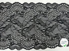 DENTELLE ÉLASTIQUE GRANDE LARGEUR NOIR OR - My Little Coupon - tissu - coudre