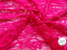 DENTELLE FRAMBOISE MOTIF FLEURS - My Little Coupon - tissu - coudre