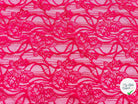 DENTELLE FRAMBOISE MOTIF FLEURS - My Little Coupon - tissu - coudre