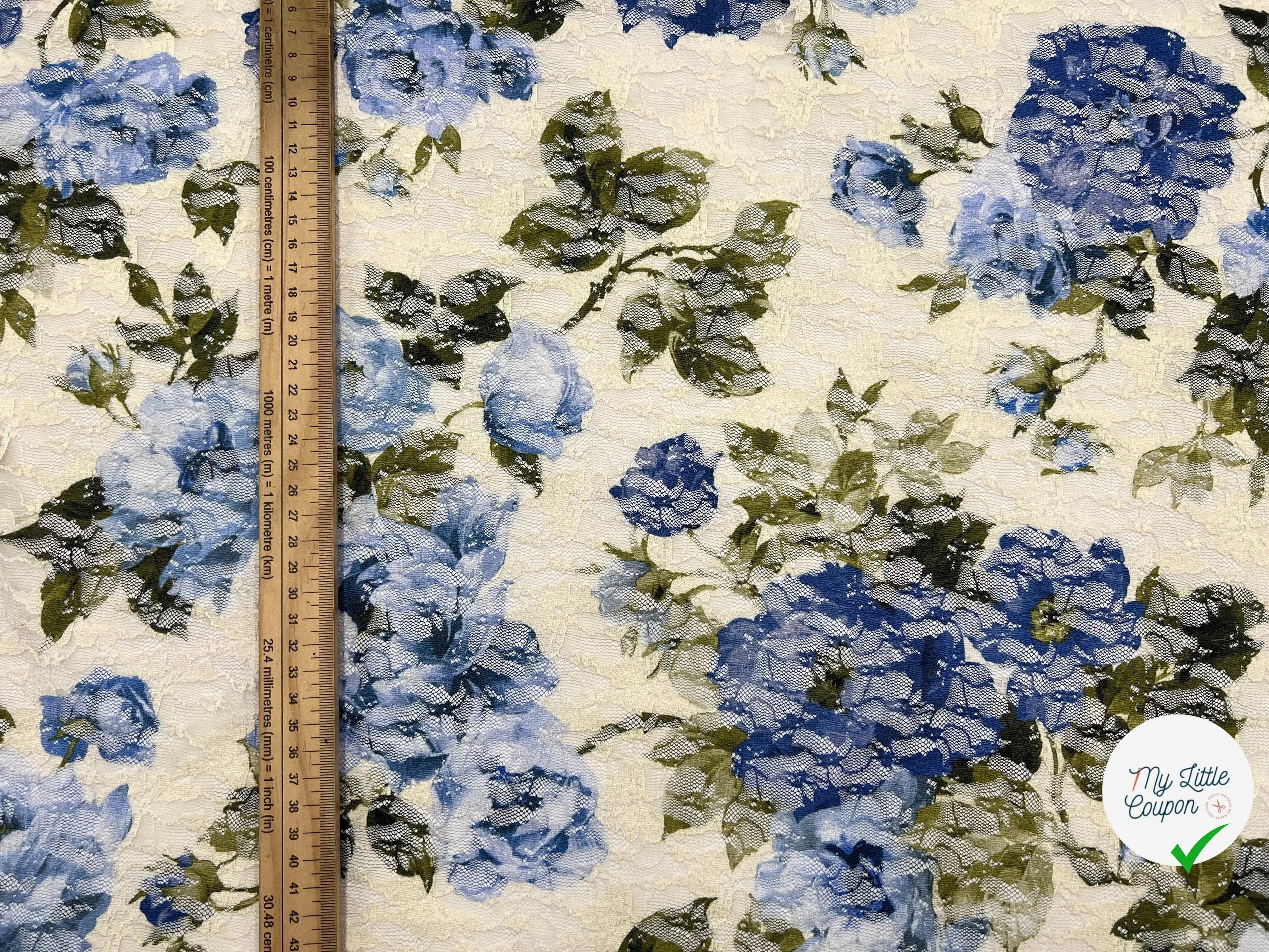 DENTELLE IMPRIMÉE FLORA ROMANTICA - My Little Coupon - tissu - coudre