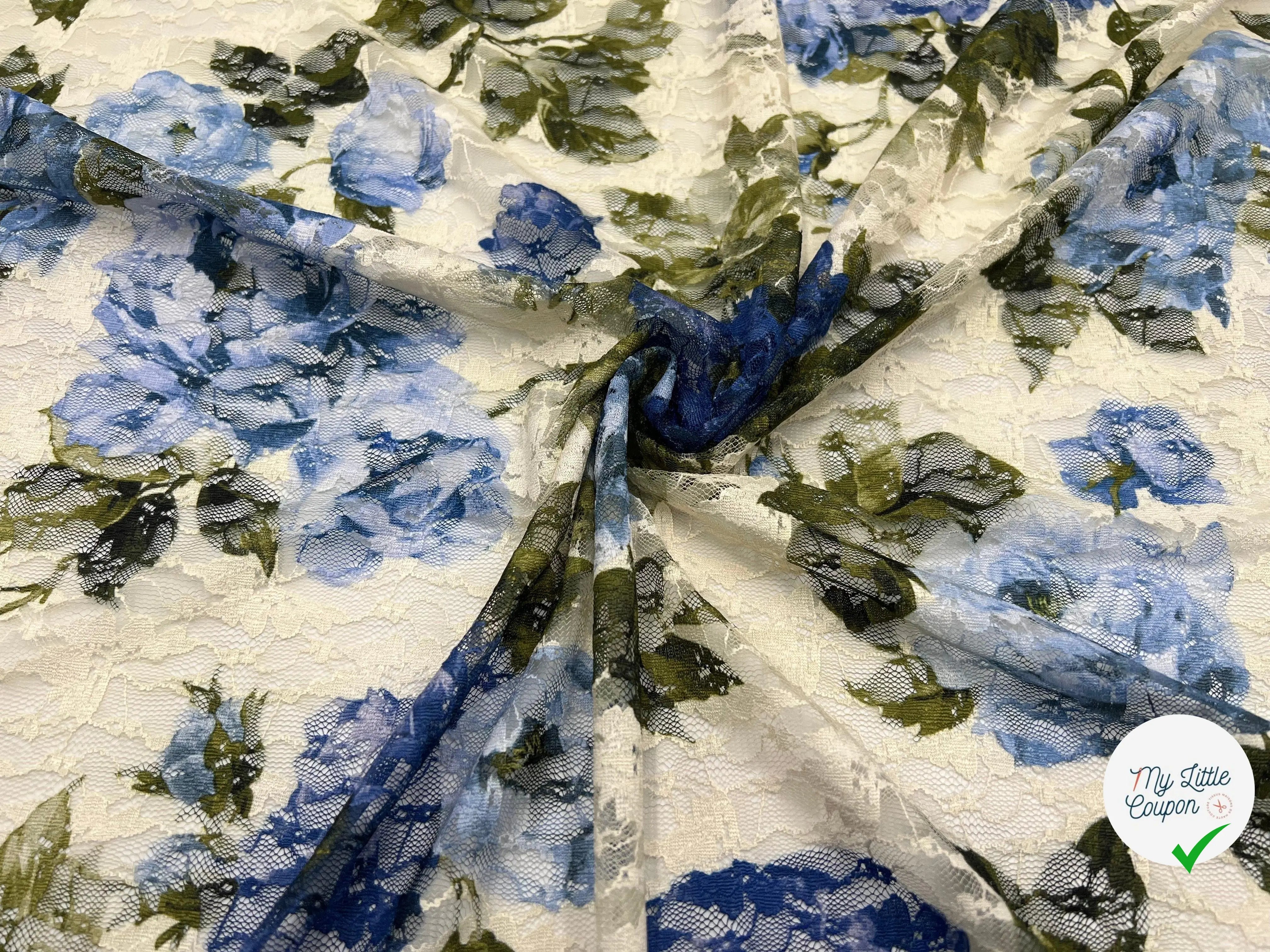 DENTELLE IMPRIMÉE FLORA ROMANTICA - My Little Coupon - tissu - coudre