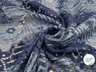 DENTELLE MOTIF FLEURS INDIGO - My Little Coupon - tissu - coudre