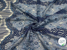 DENTELLE MOTIF FLEURS INDIGO - My Little Coupon - tissu - coudre