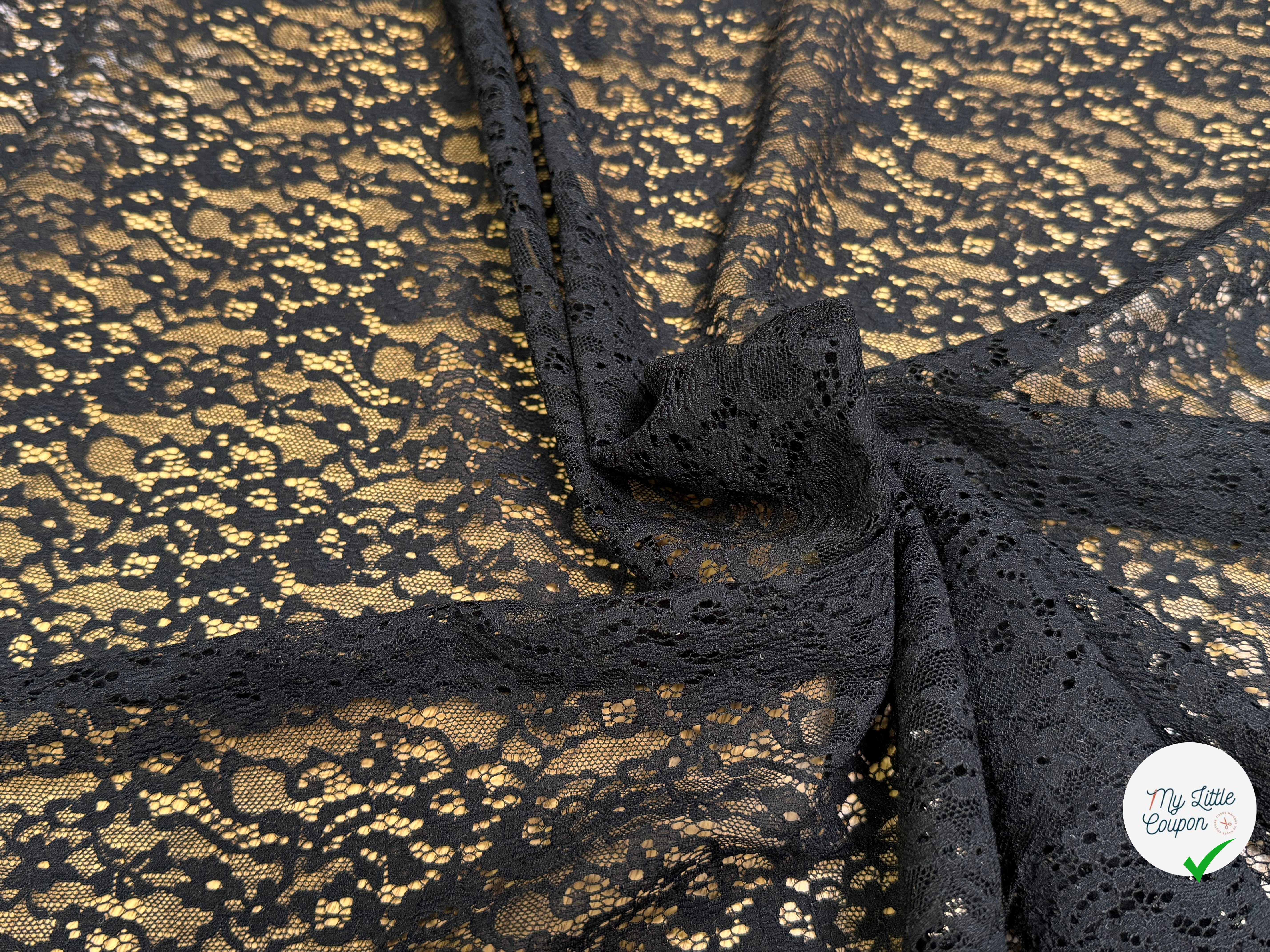 DENTELLE NOIRE LEGEREMENT STRETCH - My Little Coupon