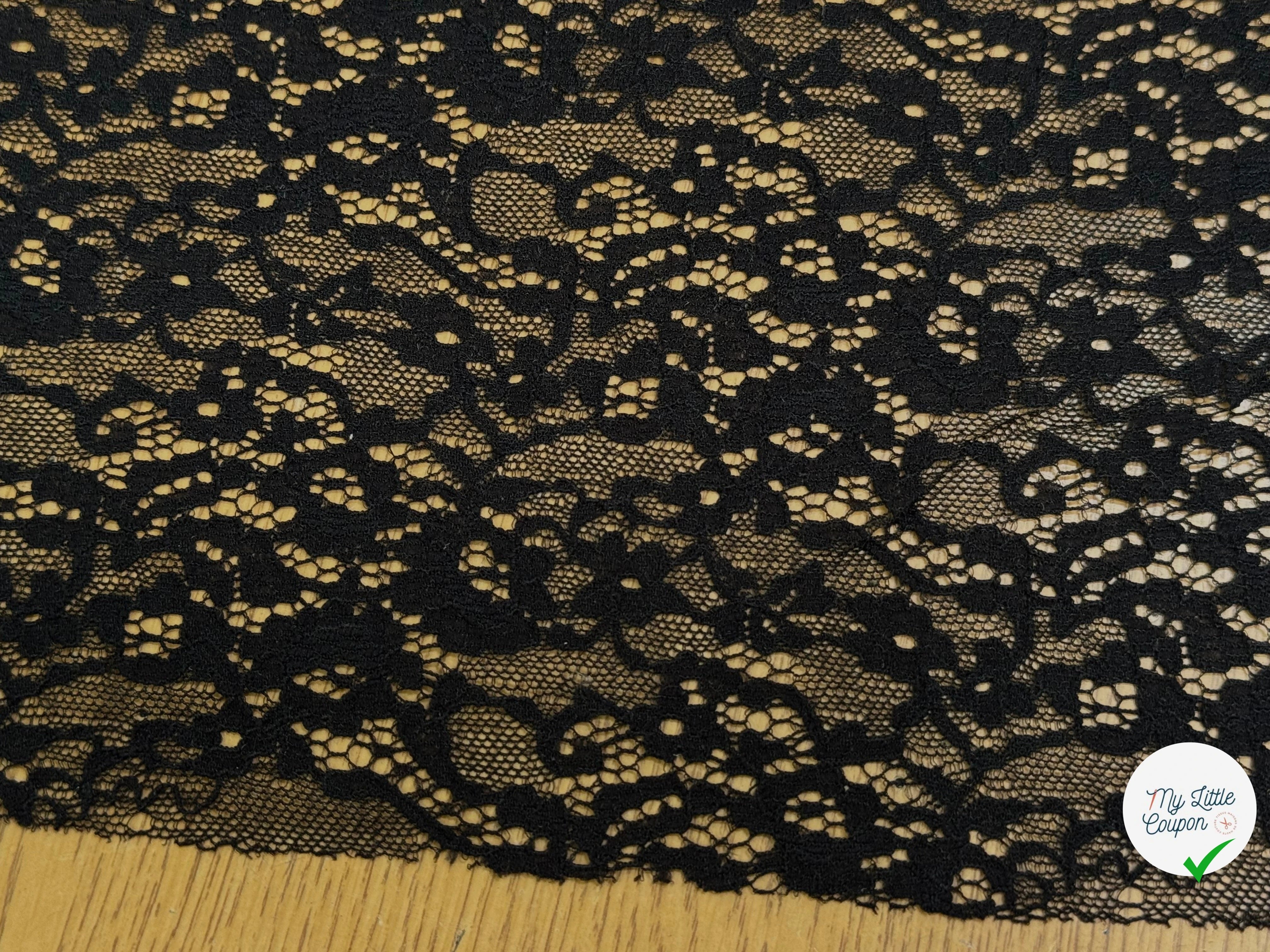 DENTELLE NOIRE LEGEREMENT STRETCH - My Little Coupon
