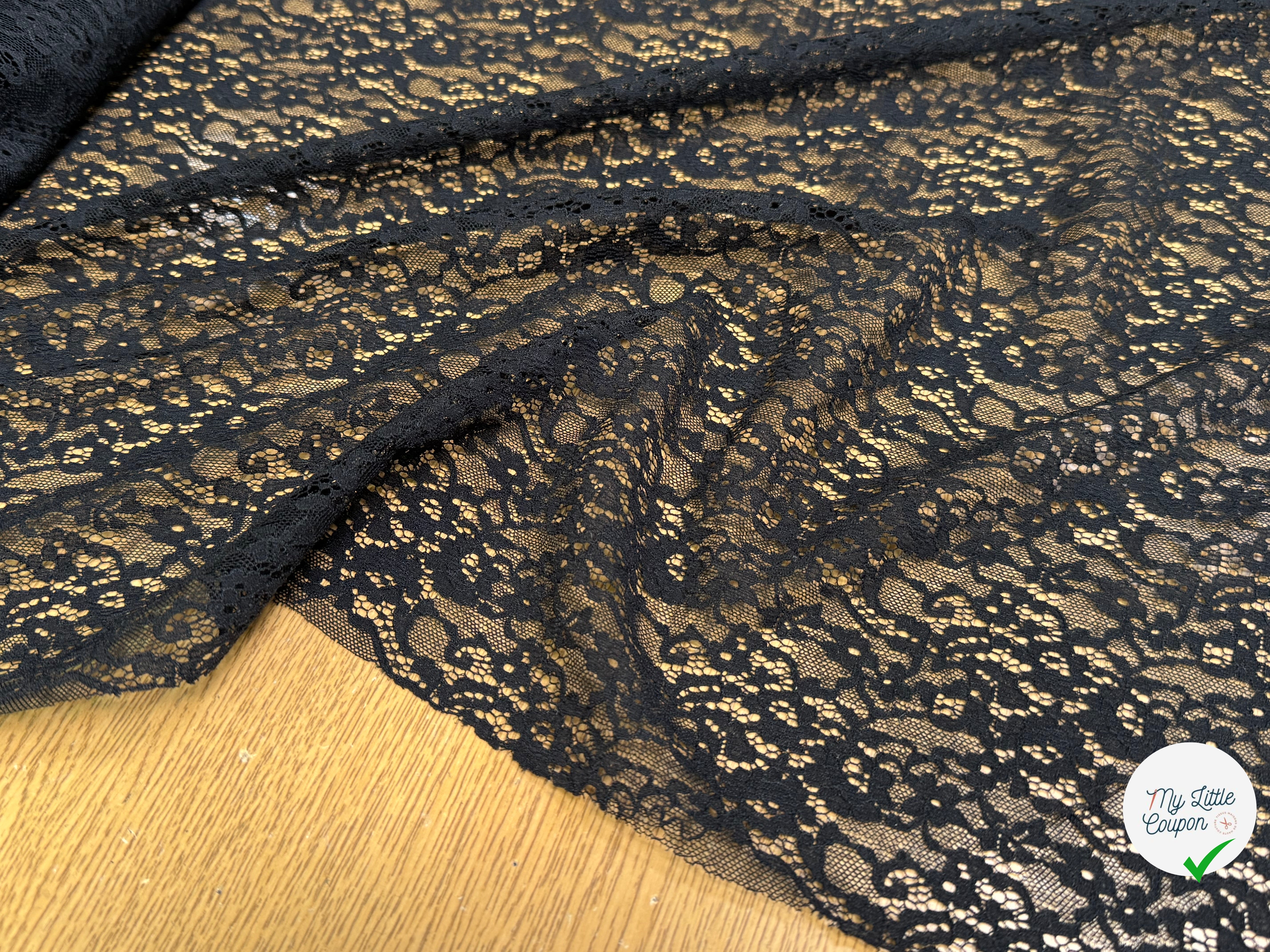 DENTELLE NOIRE LEGEREMENT STRETCH - My Little Coupon