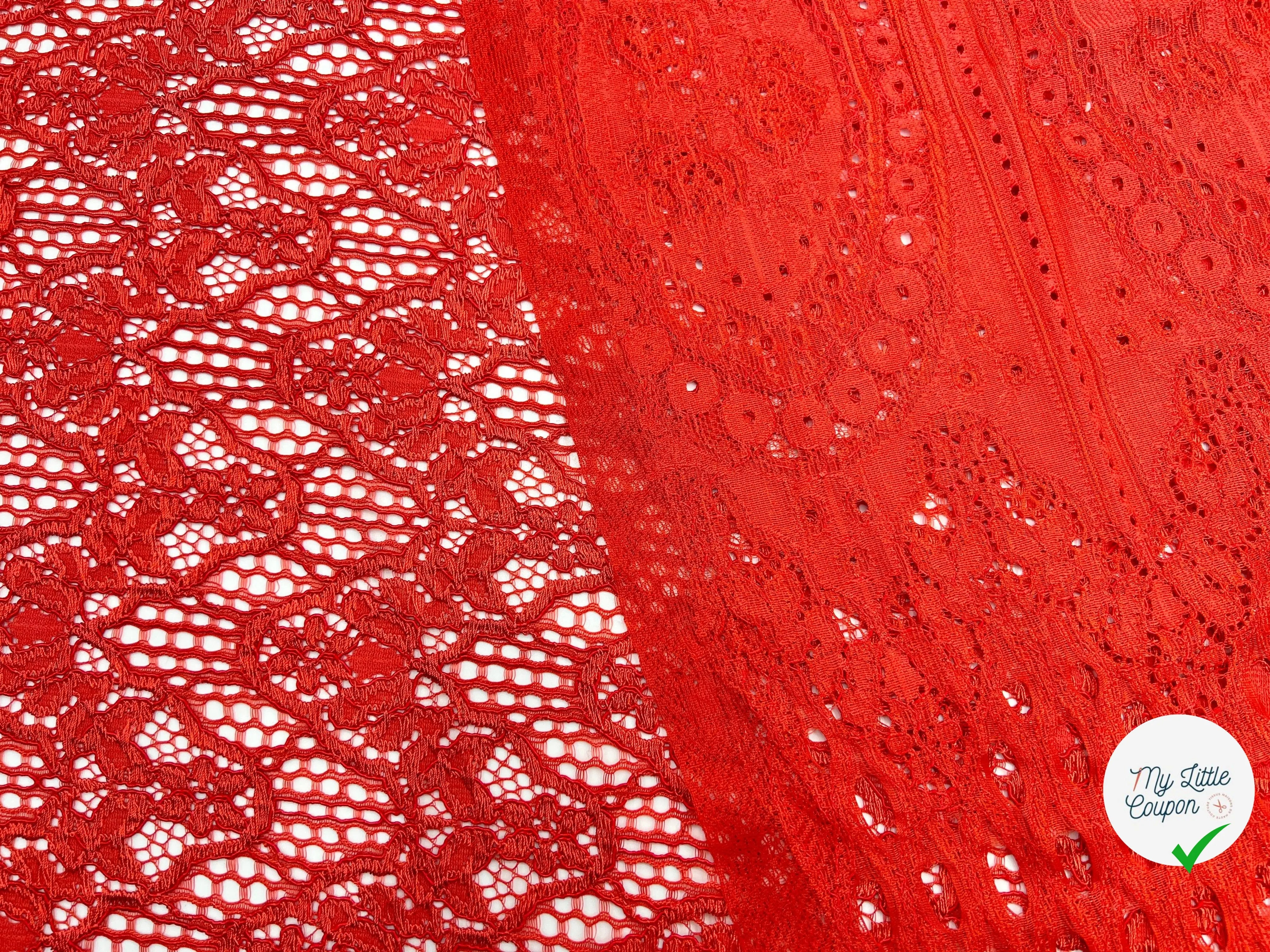 DENTELLE ORANGE FLASHY - My Little Coupon - tissu - coudre