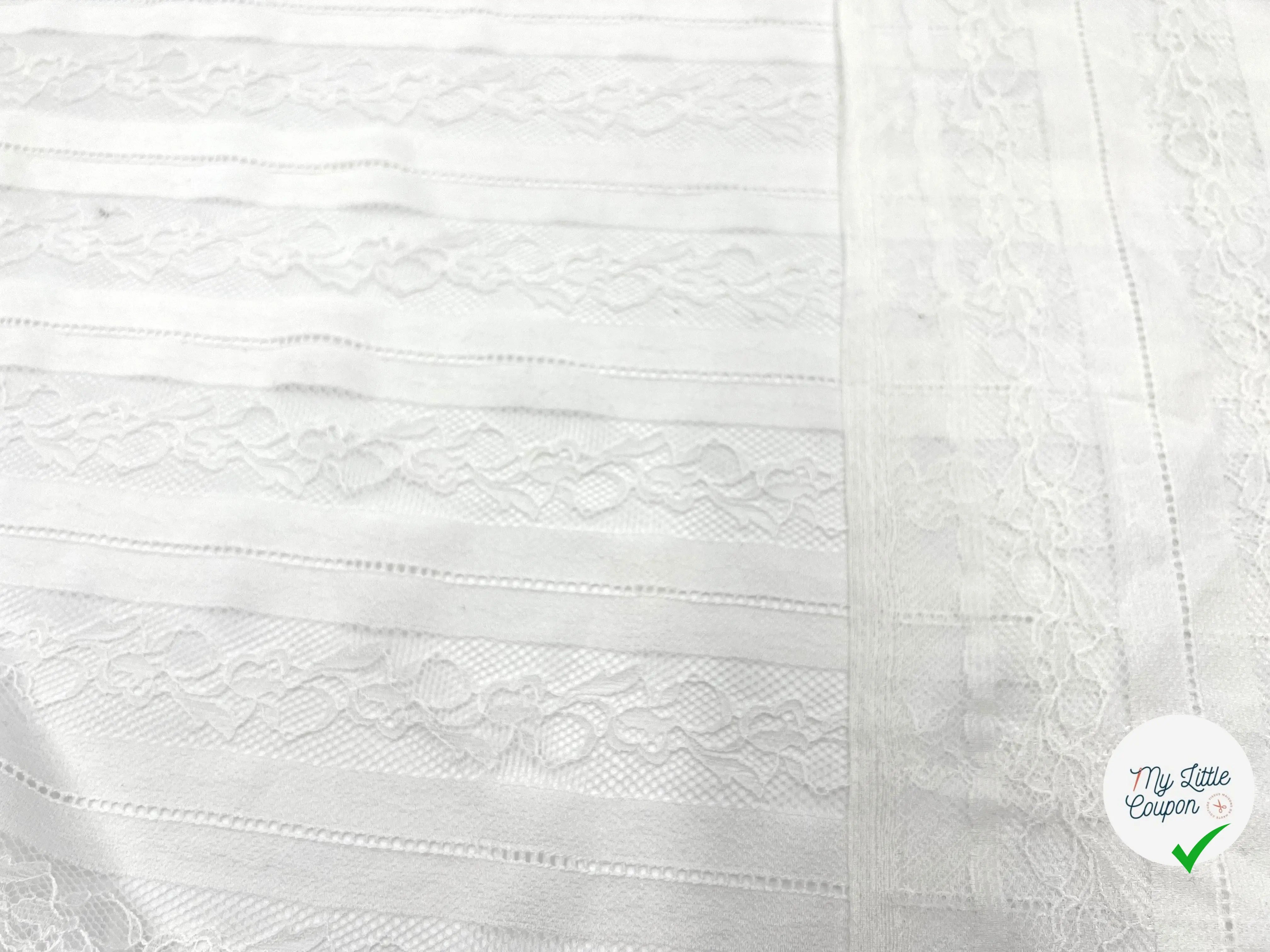 DENTELLE RAYURES À LIGNES DE FLEURS - My Little Coupon - tissu - coudre