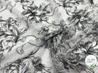 DENTELLE REBRODÉE D'ARABESQUES FLORALES - My Little Coupon - tissu - coudre